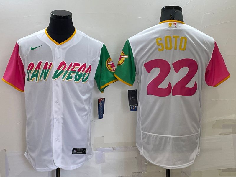 Men San Diego Padres #22 Soto White City Edition Elite Nike 2022 MLB Jersey->san diego padres->MLB Jersey